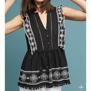 Anthropologie ruffle top